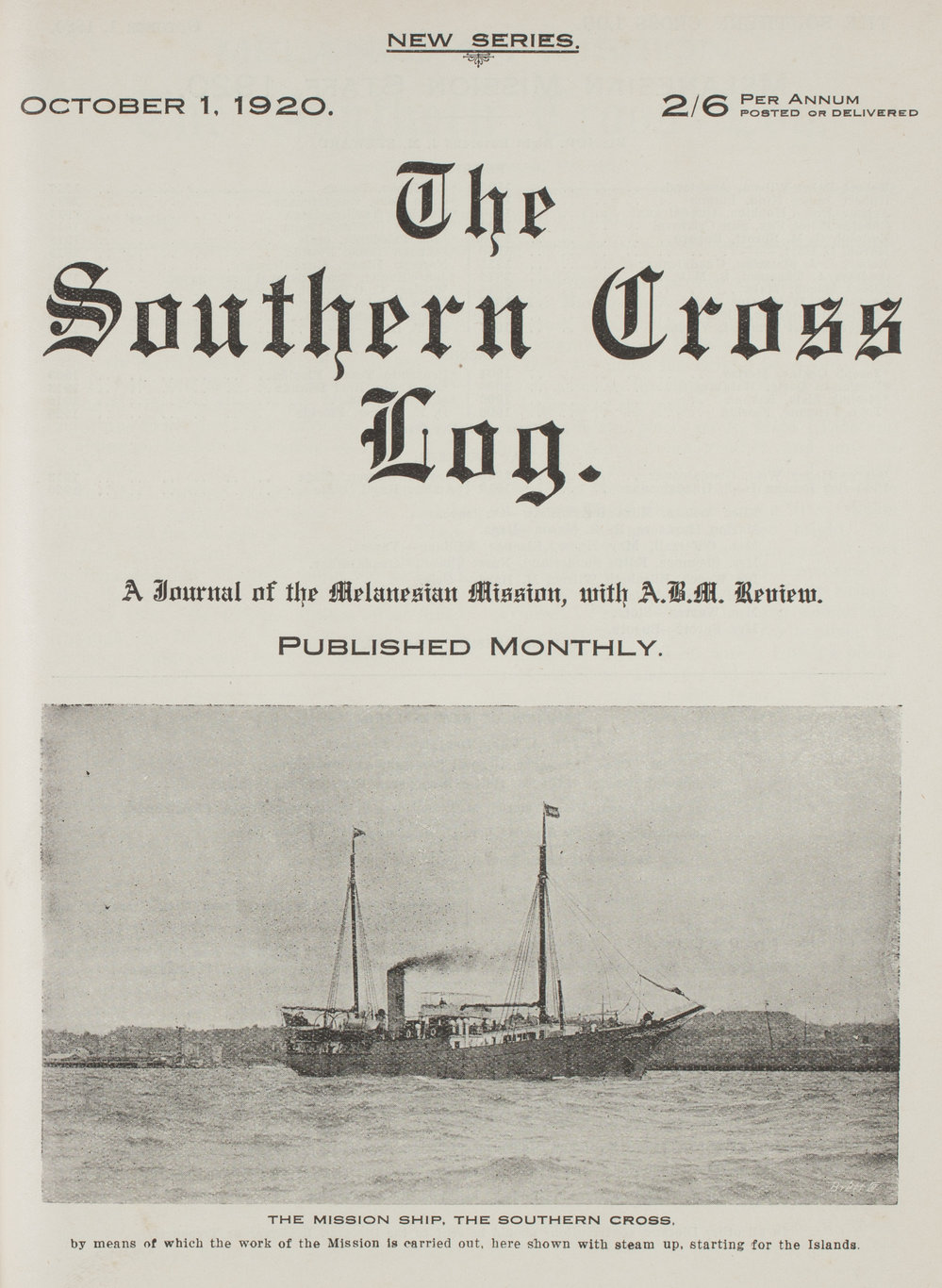 Southern Cross Log: Issue 6, October 1920