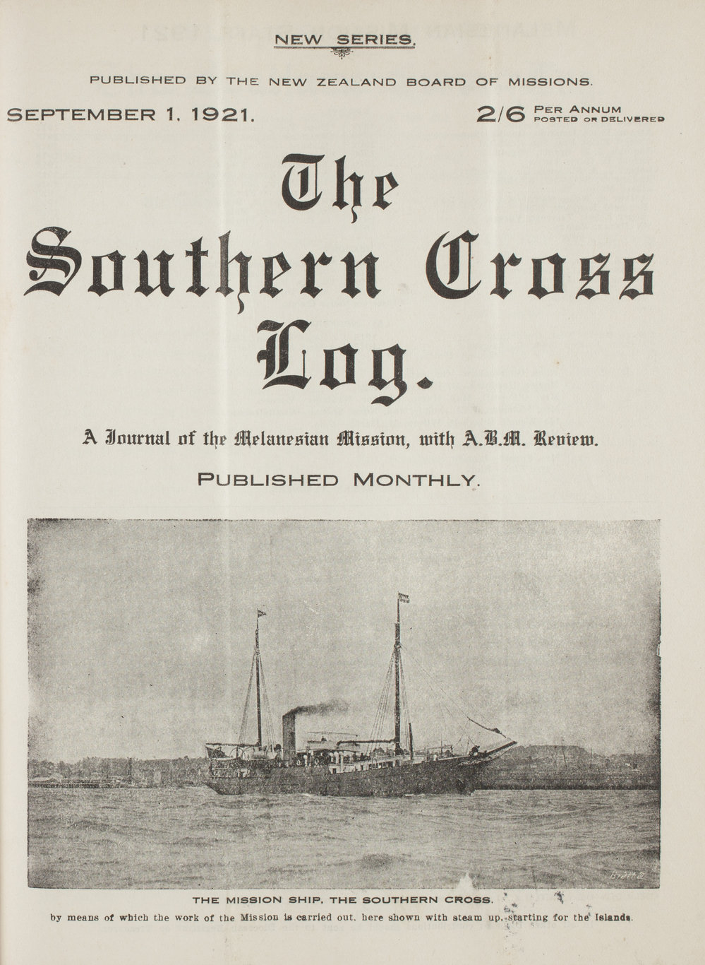 Southern Cross Log: Issue 4, September 1921