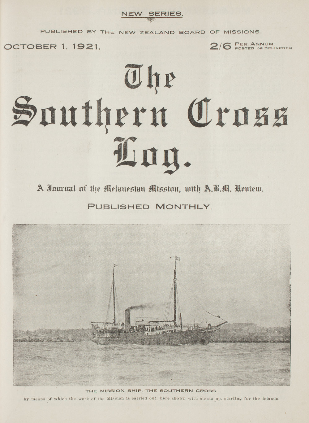 Southern Cross Log: Issue 5, October 1921