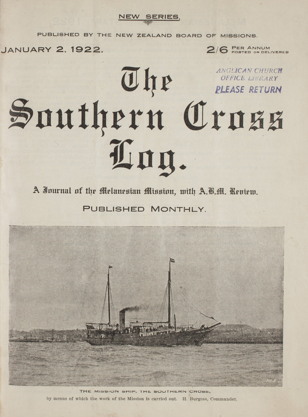 Southern Cross Log: Issue 8, January 1922