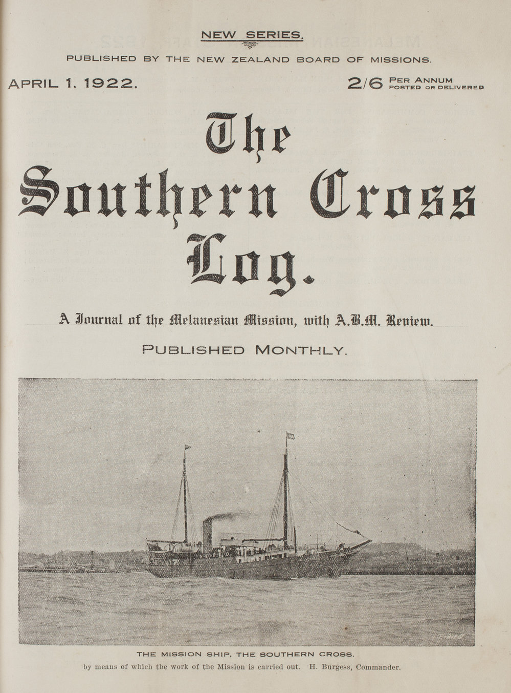 Southern Cross Log: Issue 11, April 1922