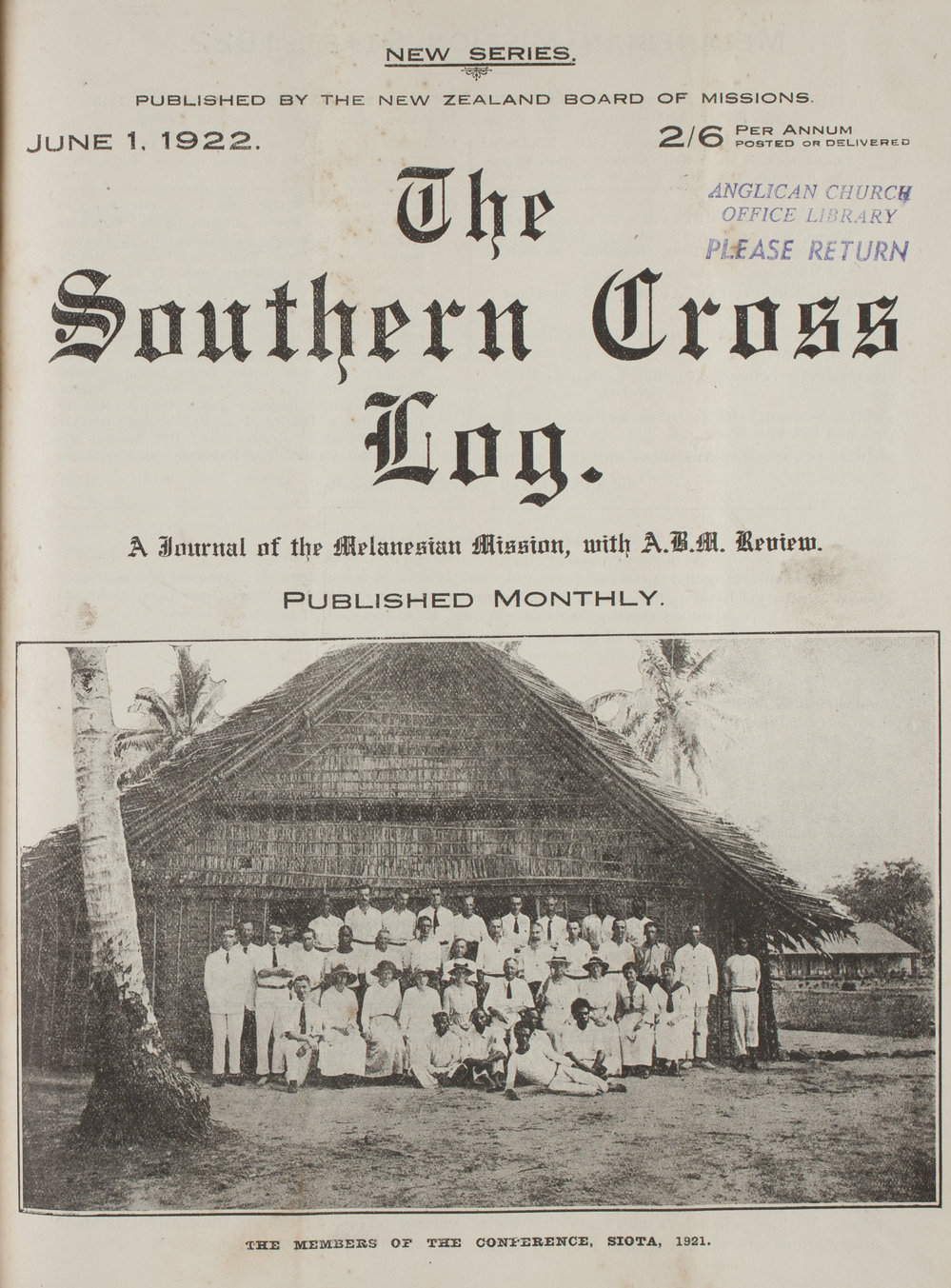 Southern Cross Log: Issue 1, June 1922