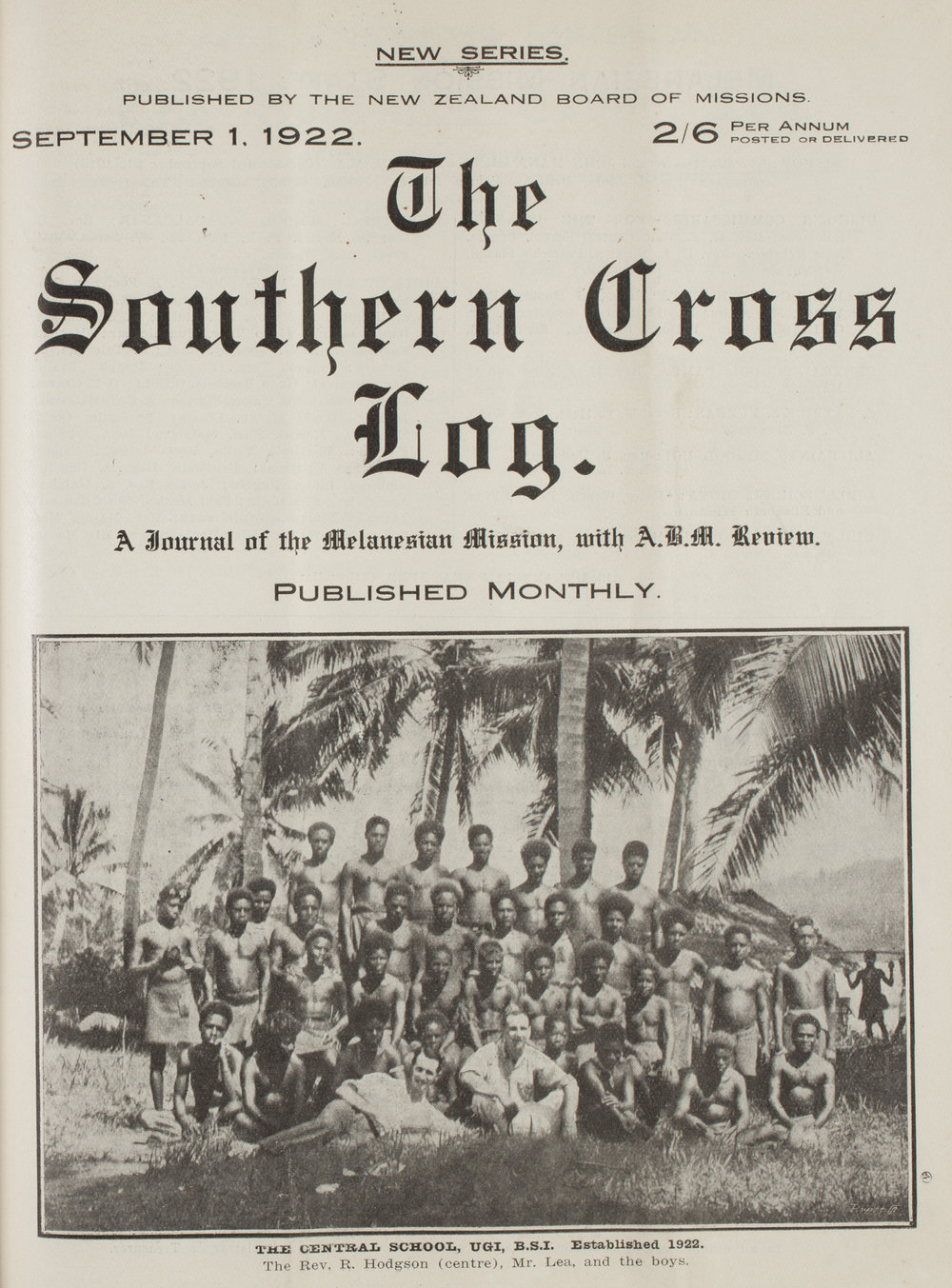 Southern Cross Log: Issue 4, September 1922
