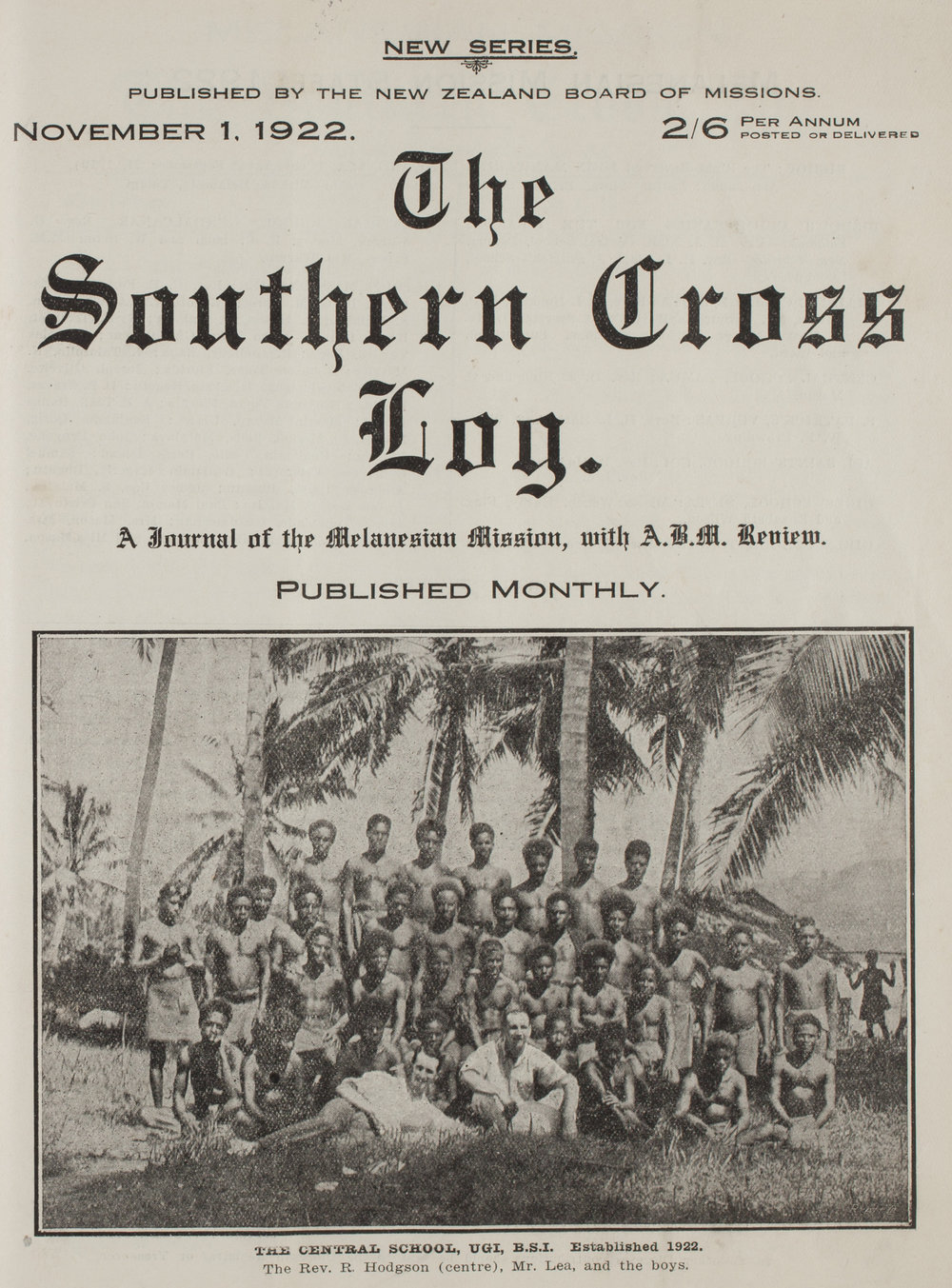 Southern Cross Log: Issue 6, November 1922