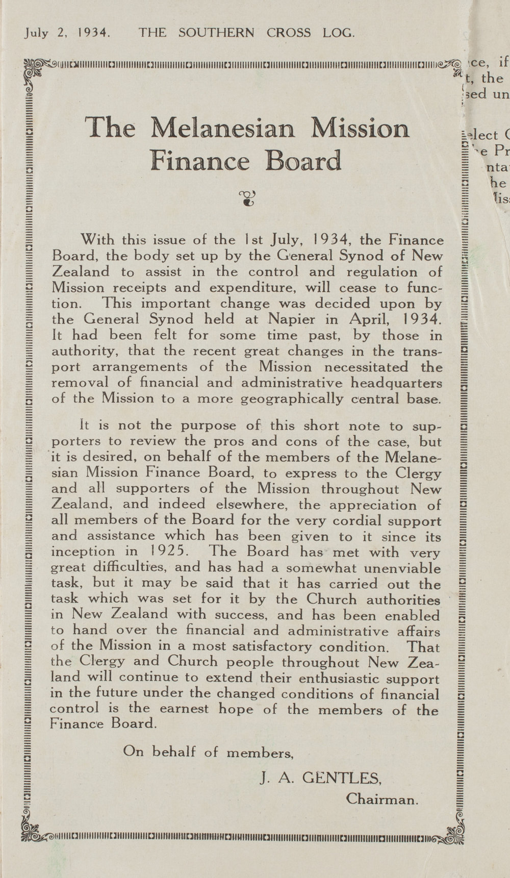 Southern Cross Log: Issue 44, July 1934