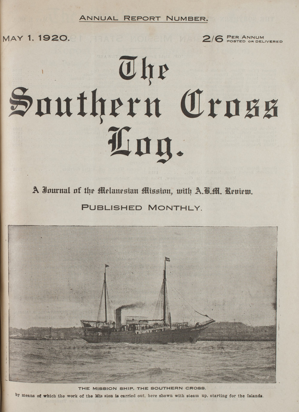 Southern Cross Log: Annual Report for 1919