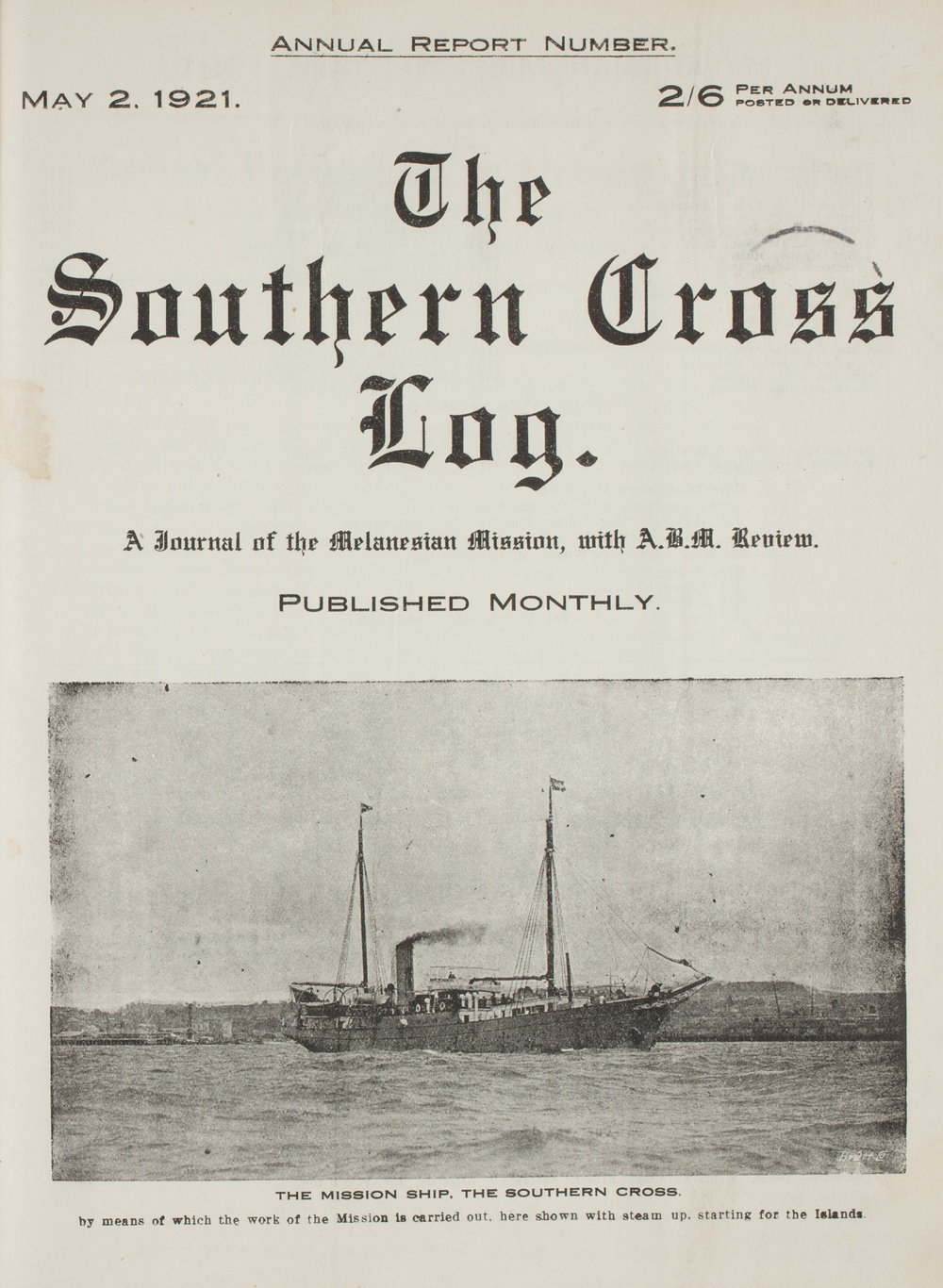 Southern Cross Log: Annual Report for 1920