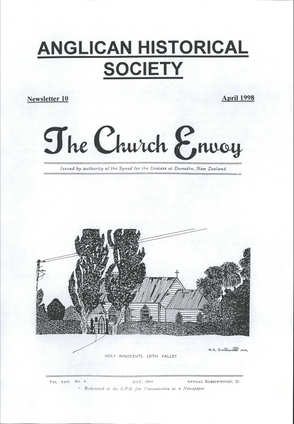 Anglican Historical Society: April 1997 - Newsletter 10