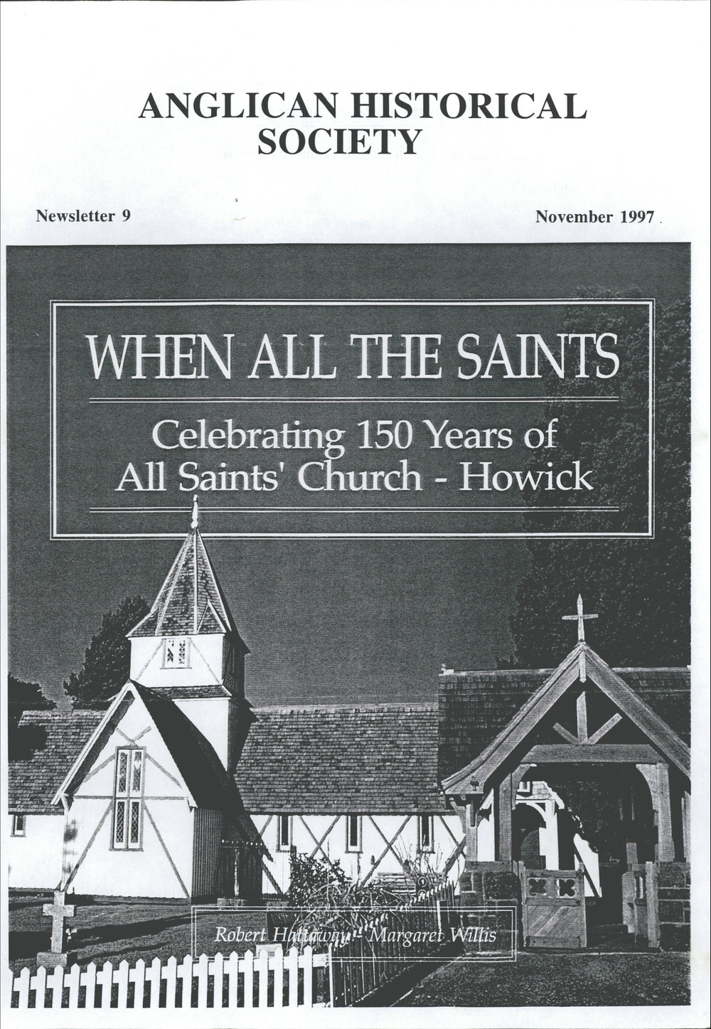 Anglican Historical Society: November 1997 - Newsletter 09
