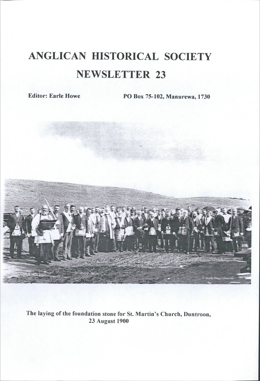Anglican Historical Society: December 2002 - Newsletter 23