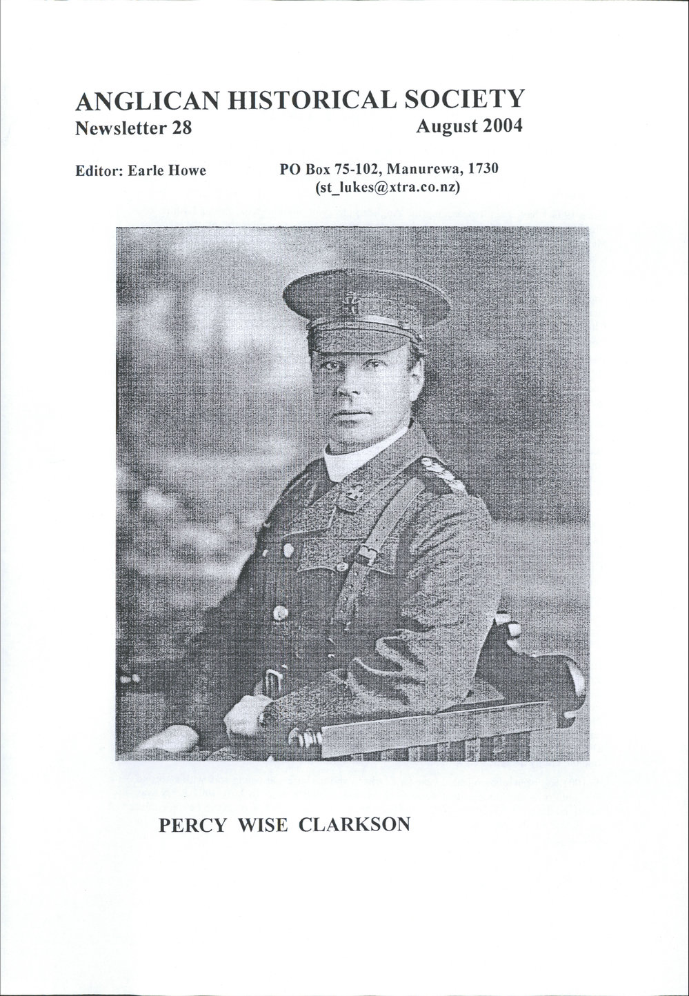 Anglican Historical Society: August 2004 - Newsletter 28