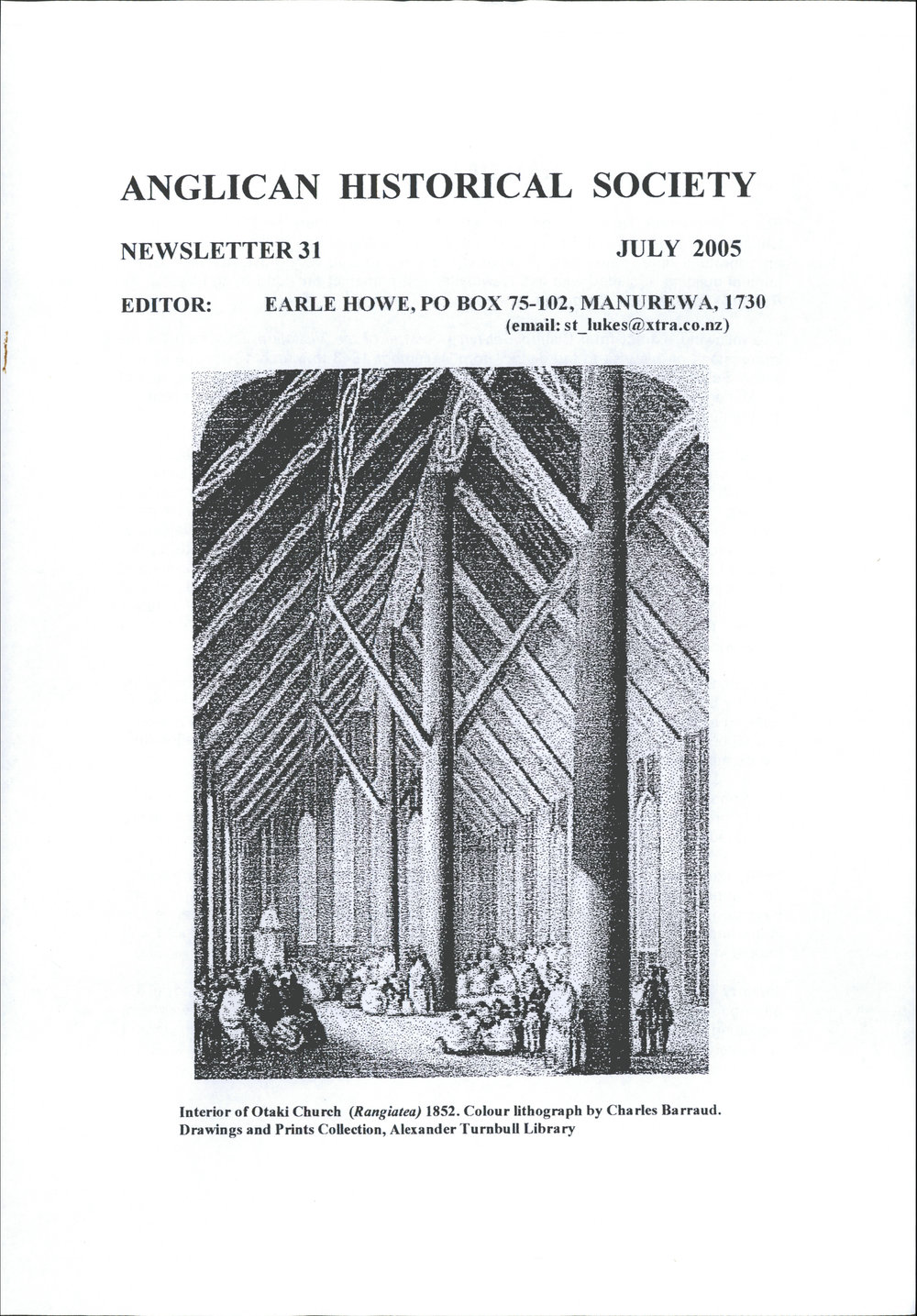 Anglican Historical Society: July 2005 - Newsletter 31