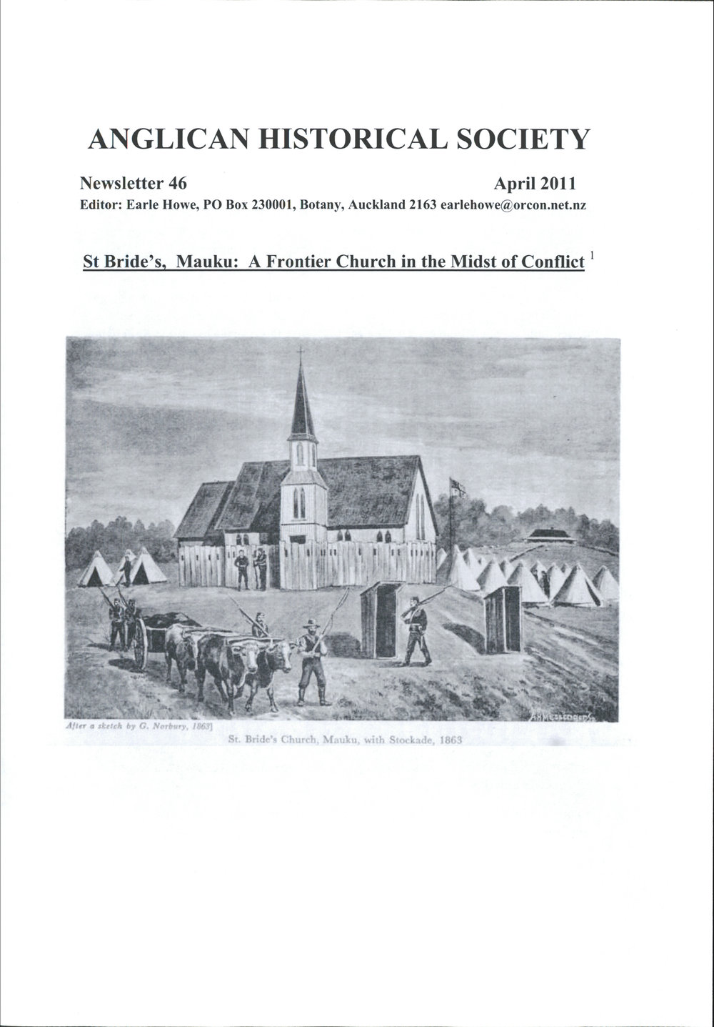 Anglican Historical Society: April 2011 - Newsletter 46