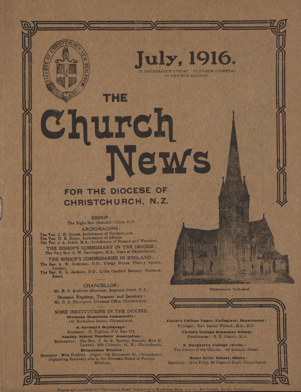 The Church News: Issue 7, July 1916