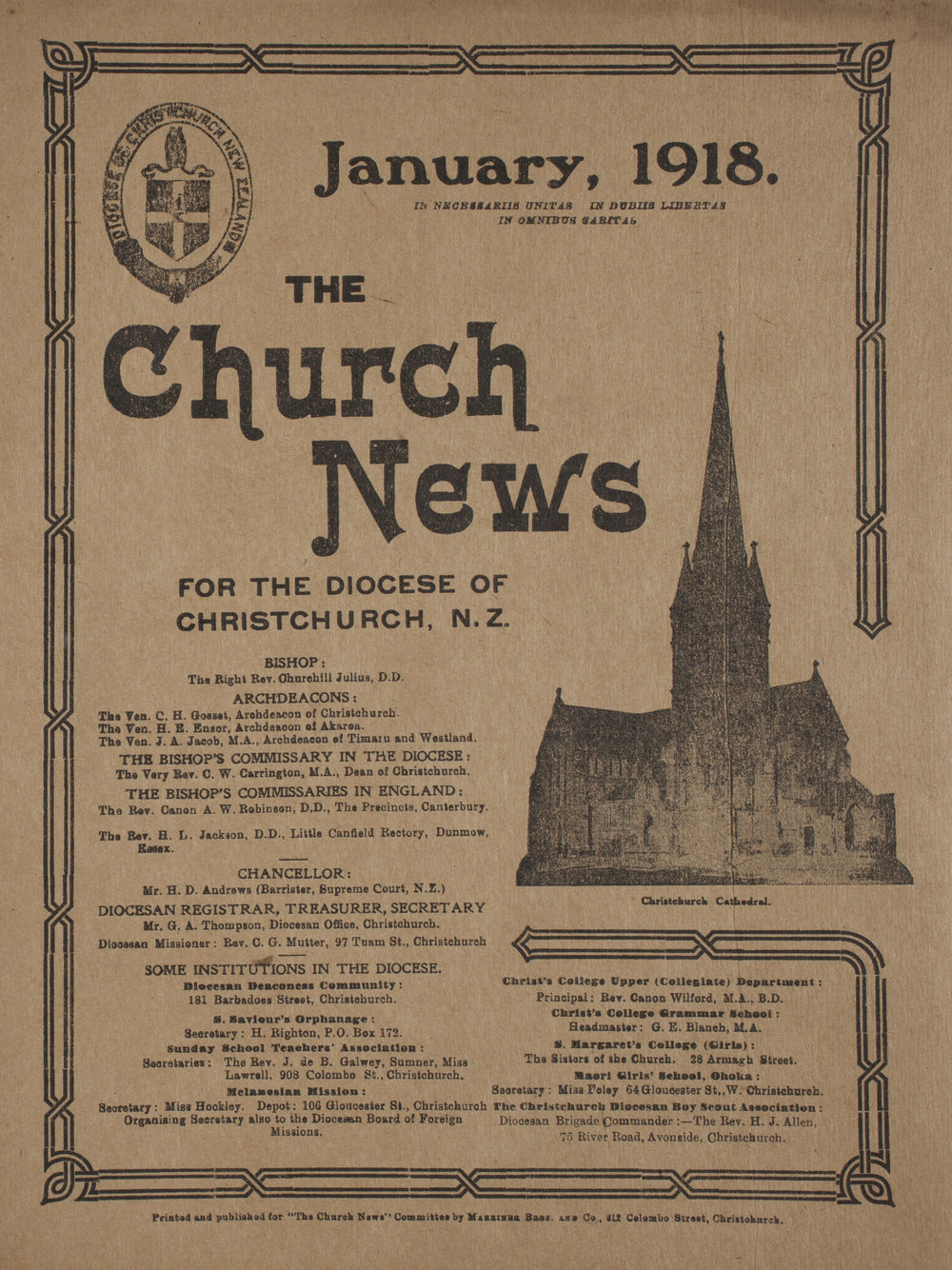 The Church News: Issue 1, January 1918