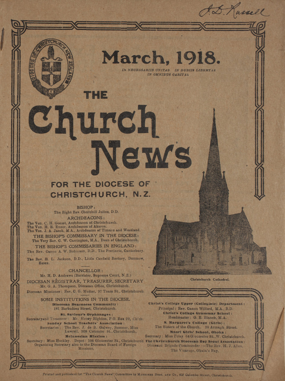 The Church News: Issue 3, March 1918