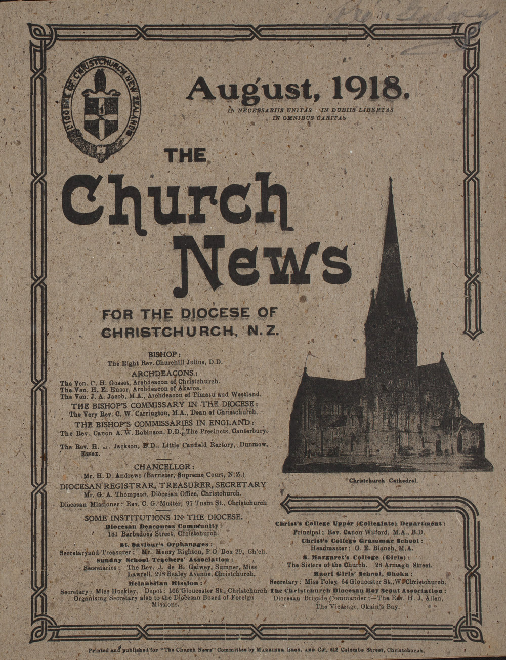 The Church News: Issue 6, August 1918