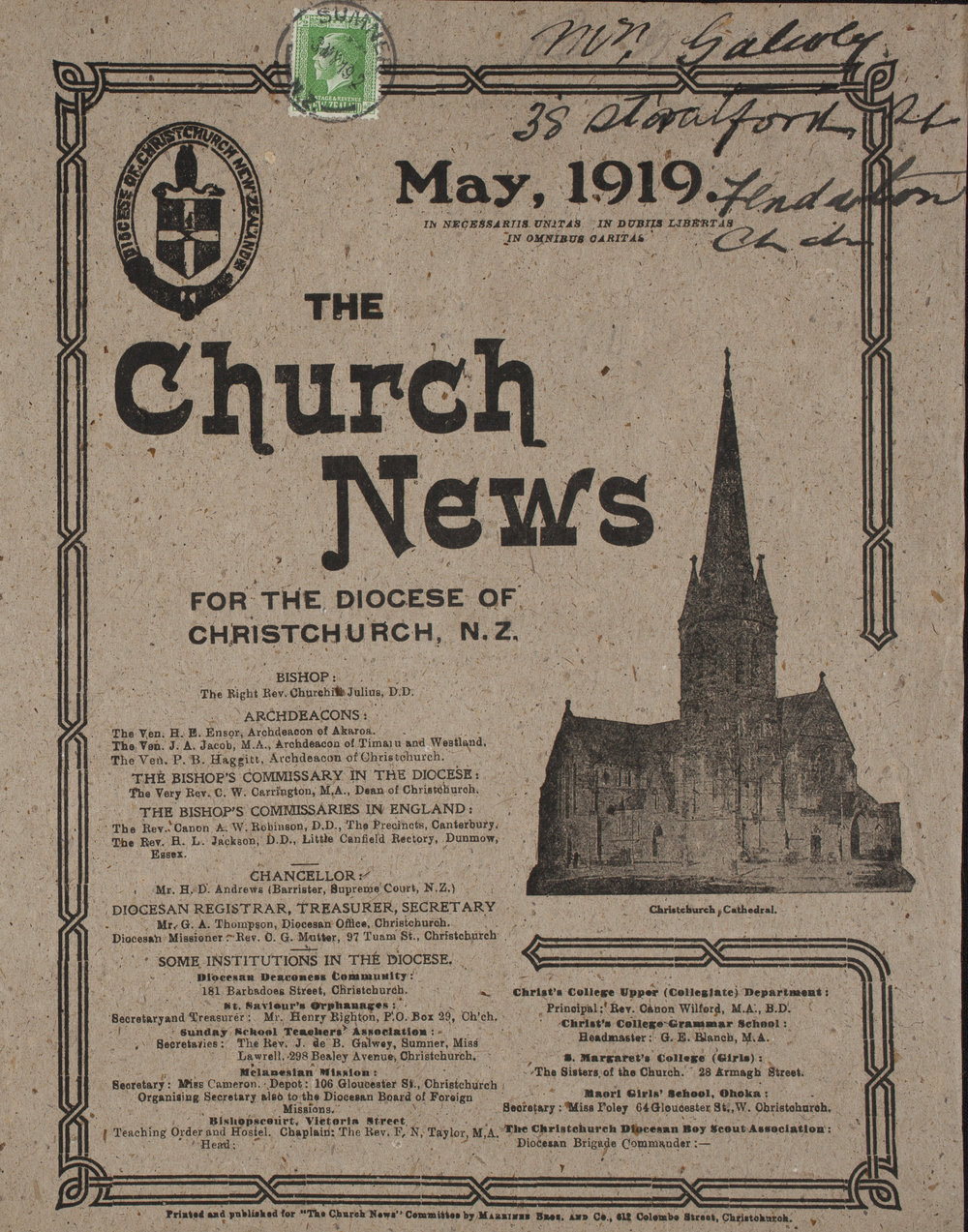 The Church News: Issue 1, May 1919