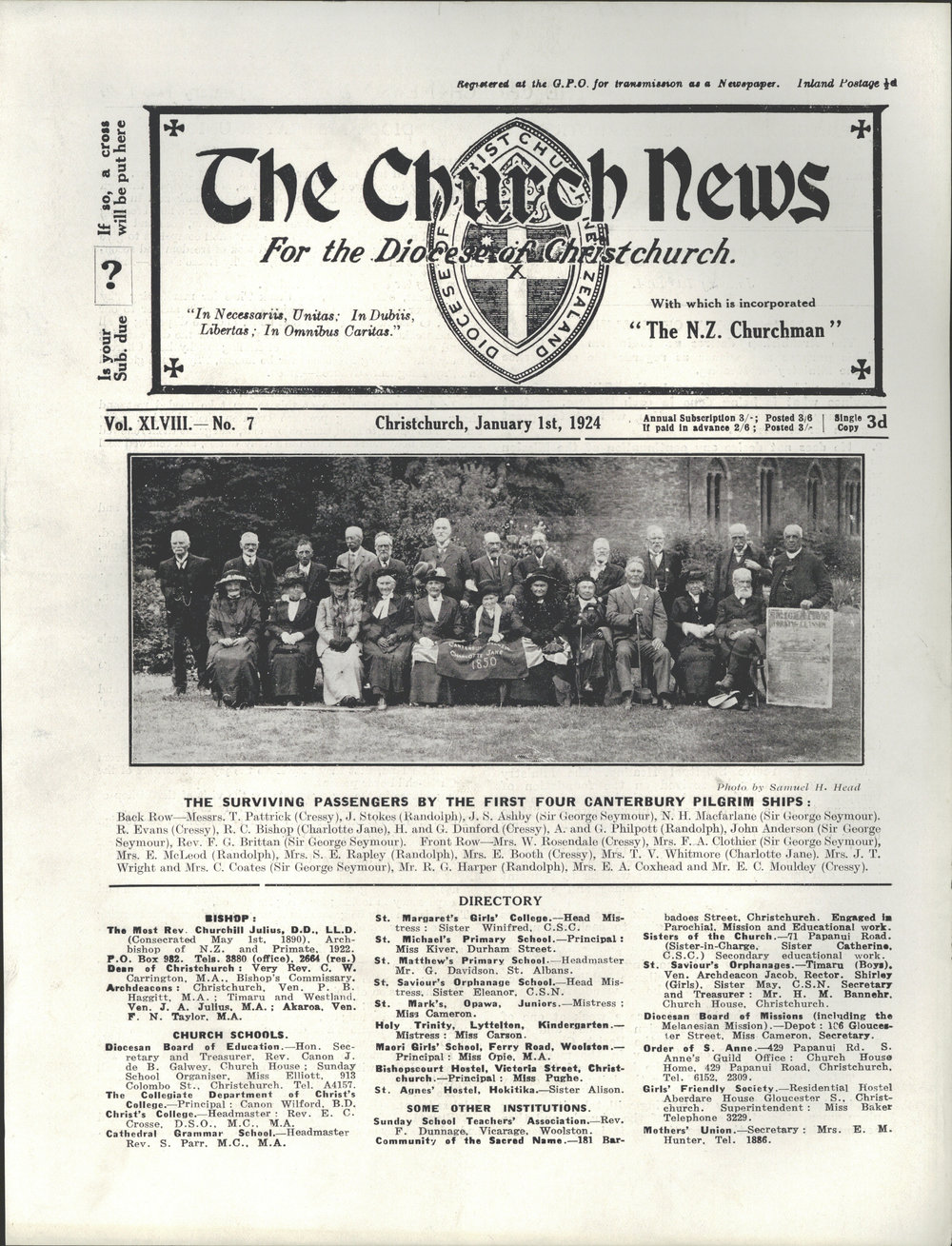 The Church News: Issue 7, January 1924