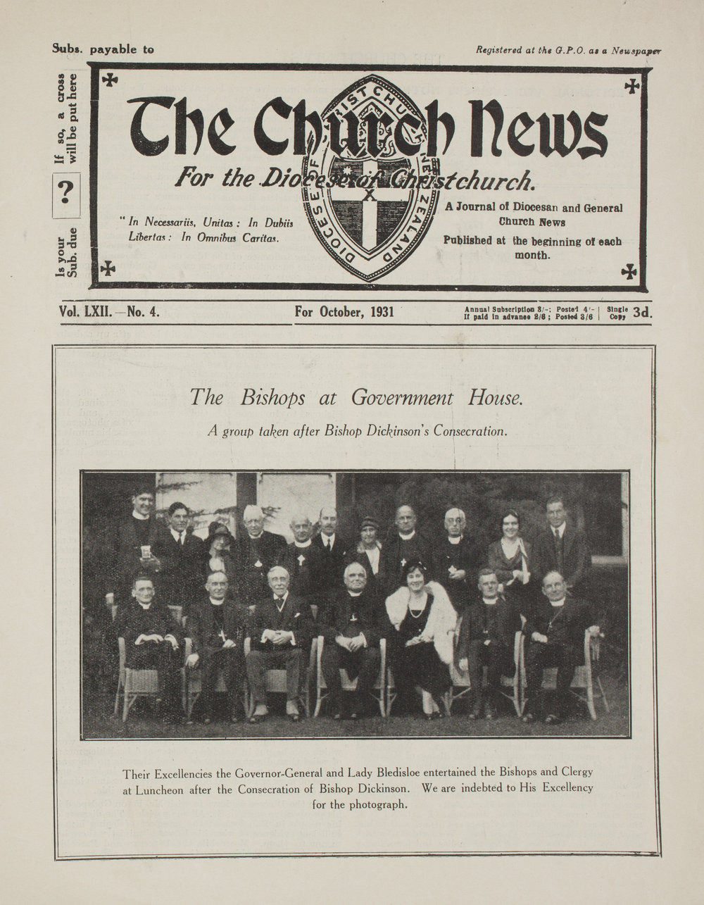 The Church News: Issue 4, October 1931