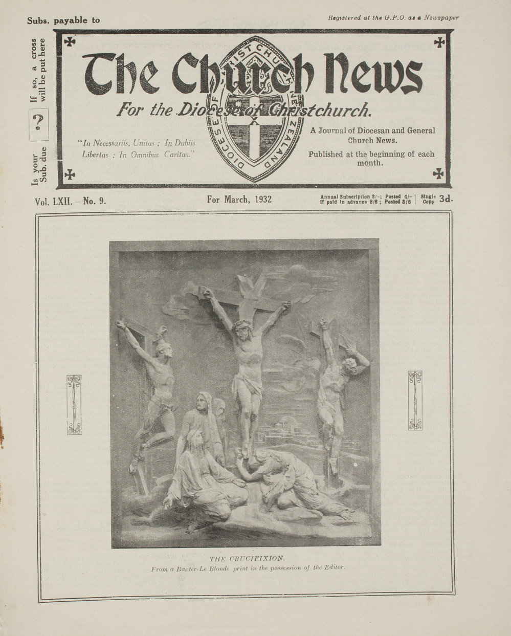 The Church News: Issue 9, March 1932