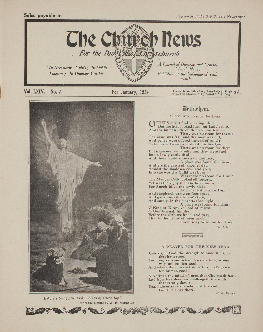 The Church News: Issue 7, January 1934