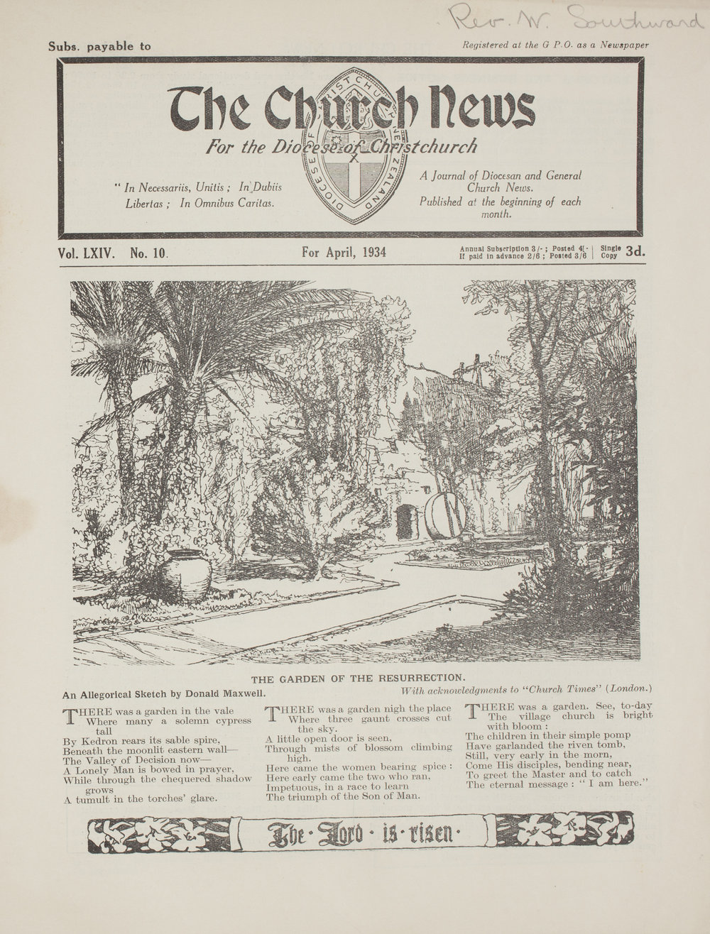 The Church News: Issue 10, April 1934