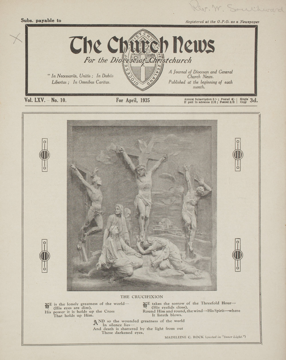 The Church News: Issue 10, April 1935