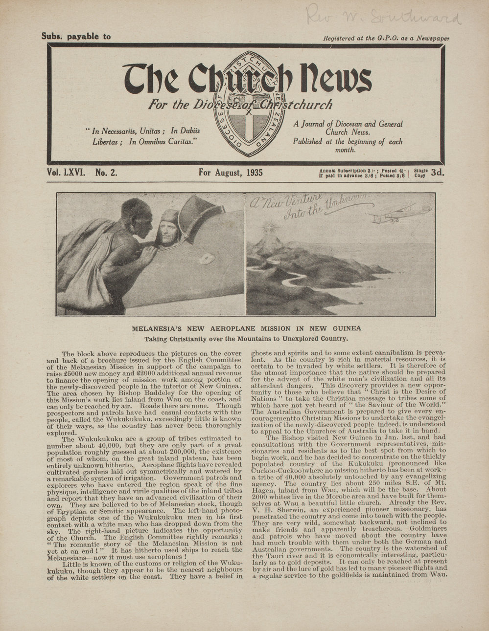 The Church News: Issue 2, August 1935