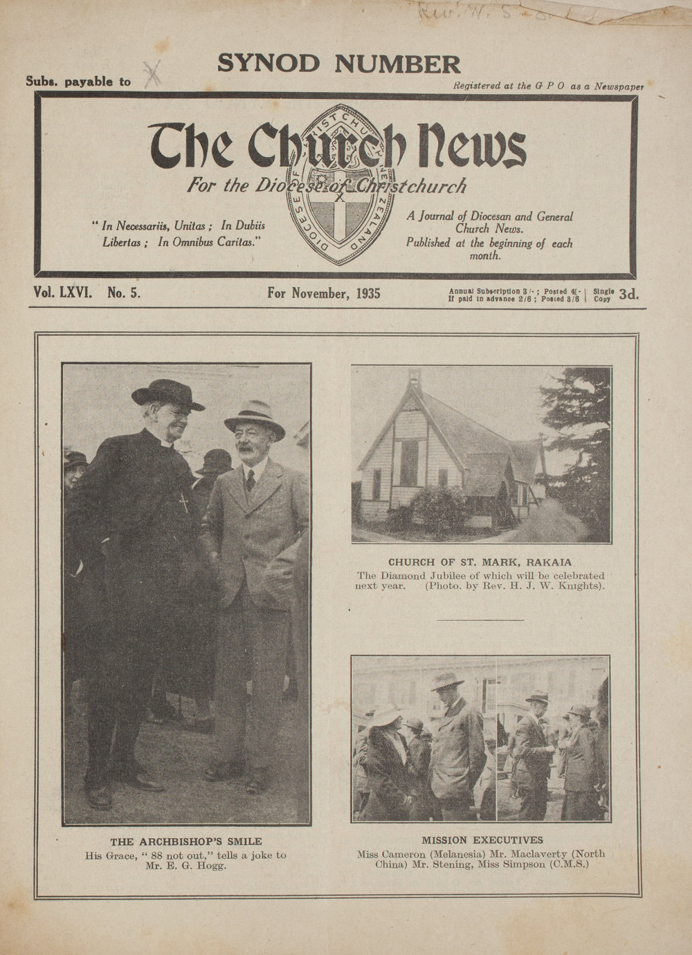 The Church News: Issue 5, November 1935