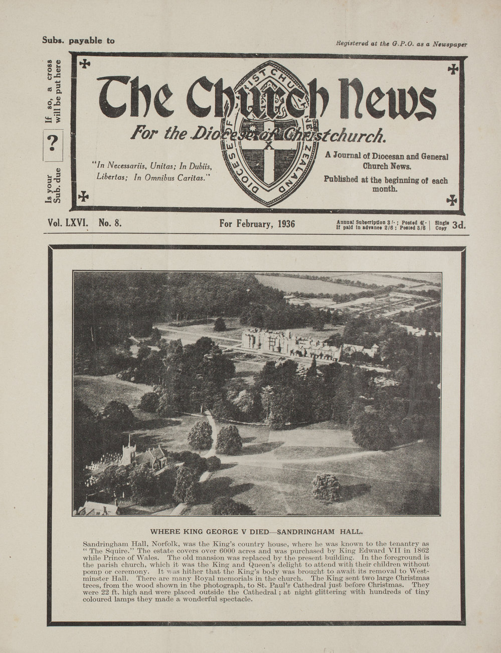 The Church News: Issue 8, February 1936