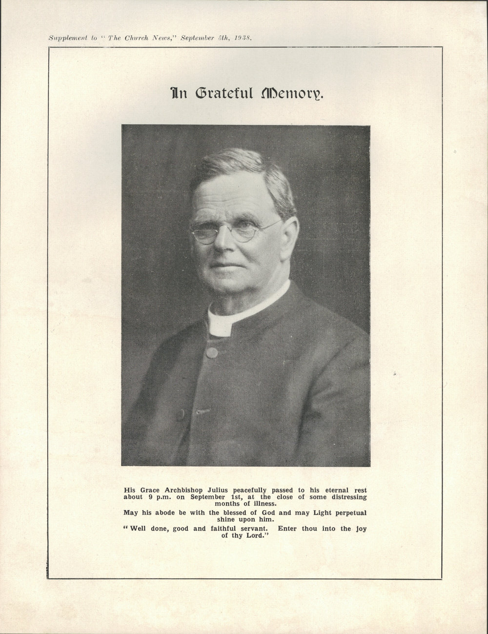 The Church News: Issue 3, September 1938 Supplement