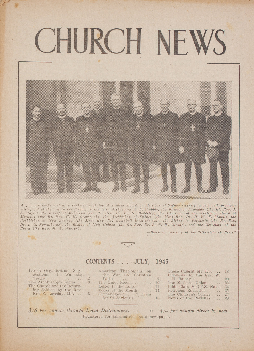 The Church News: Issue 1, July 1945