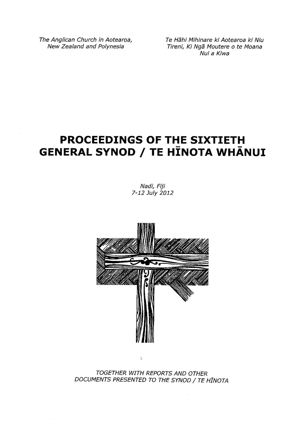 Proceedings of the General Synod: 60th General Synod, 2012