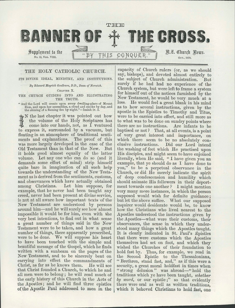 The New Zealand Church News: Issue 12, October 1878 Supplement