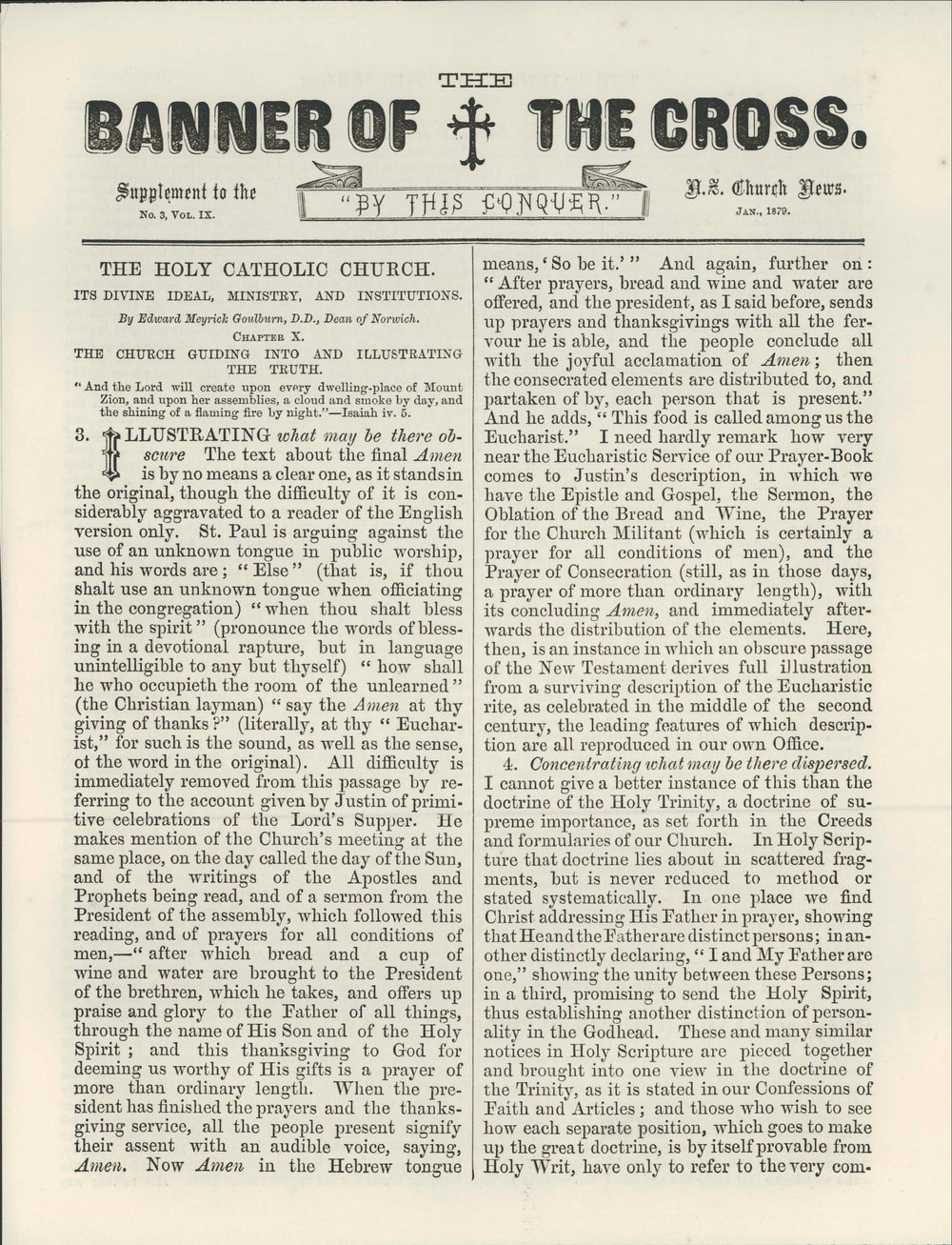 The New Zealand Church News: Issue 3, January 1879 Supplement