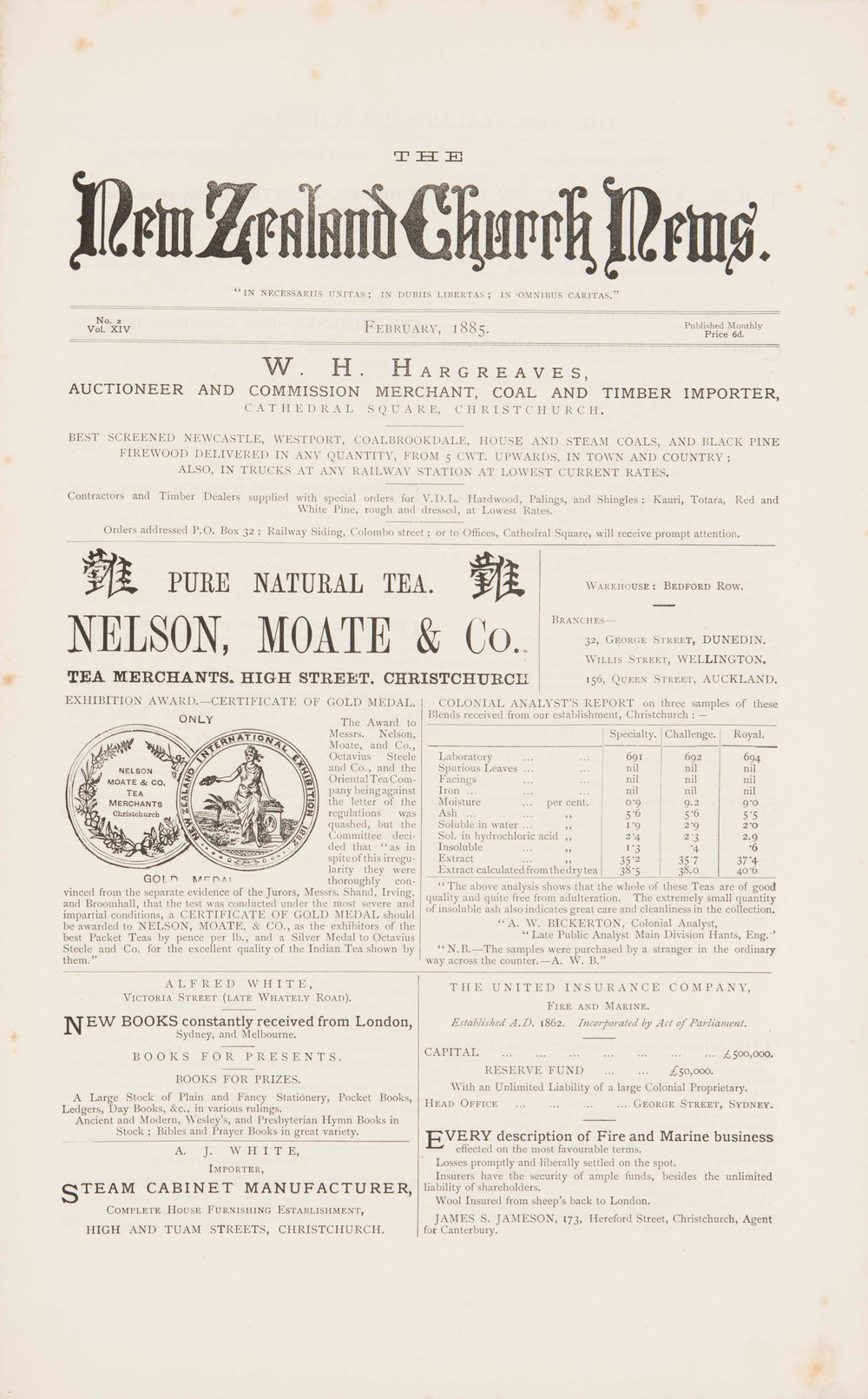 The New Zealand Church News: Issue 2, February 1885