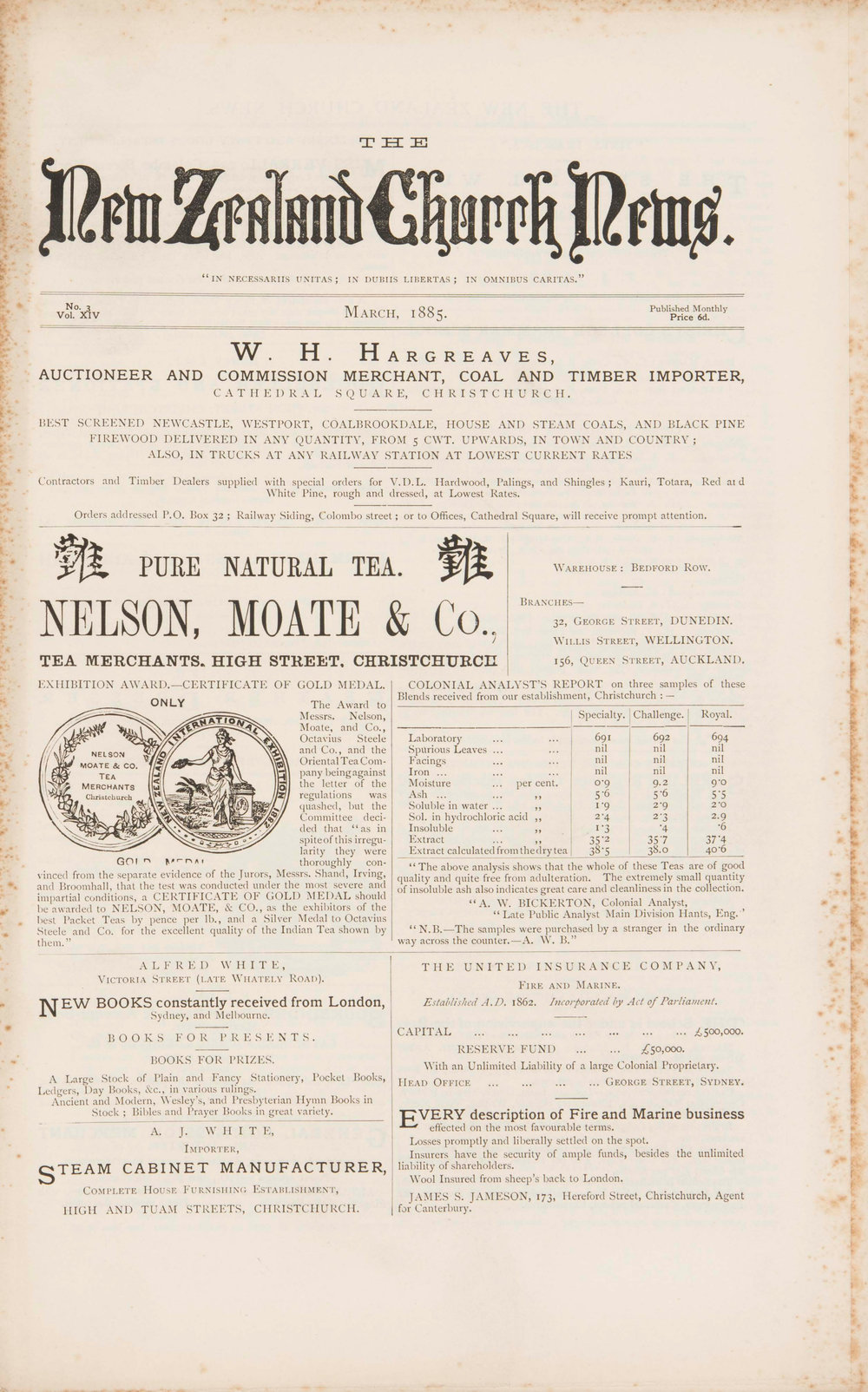 The New Zealand Church News: Issue 3, March 1885