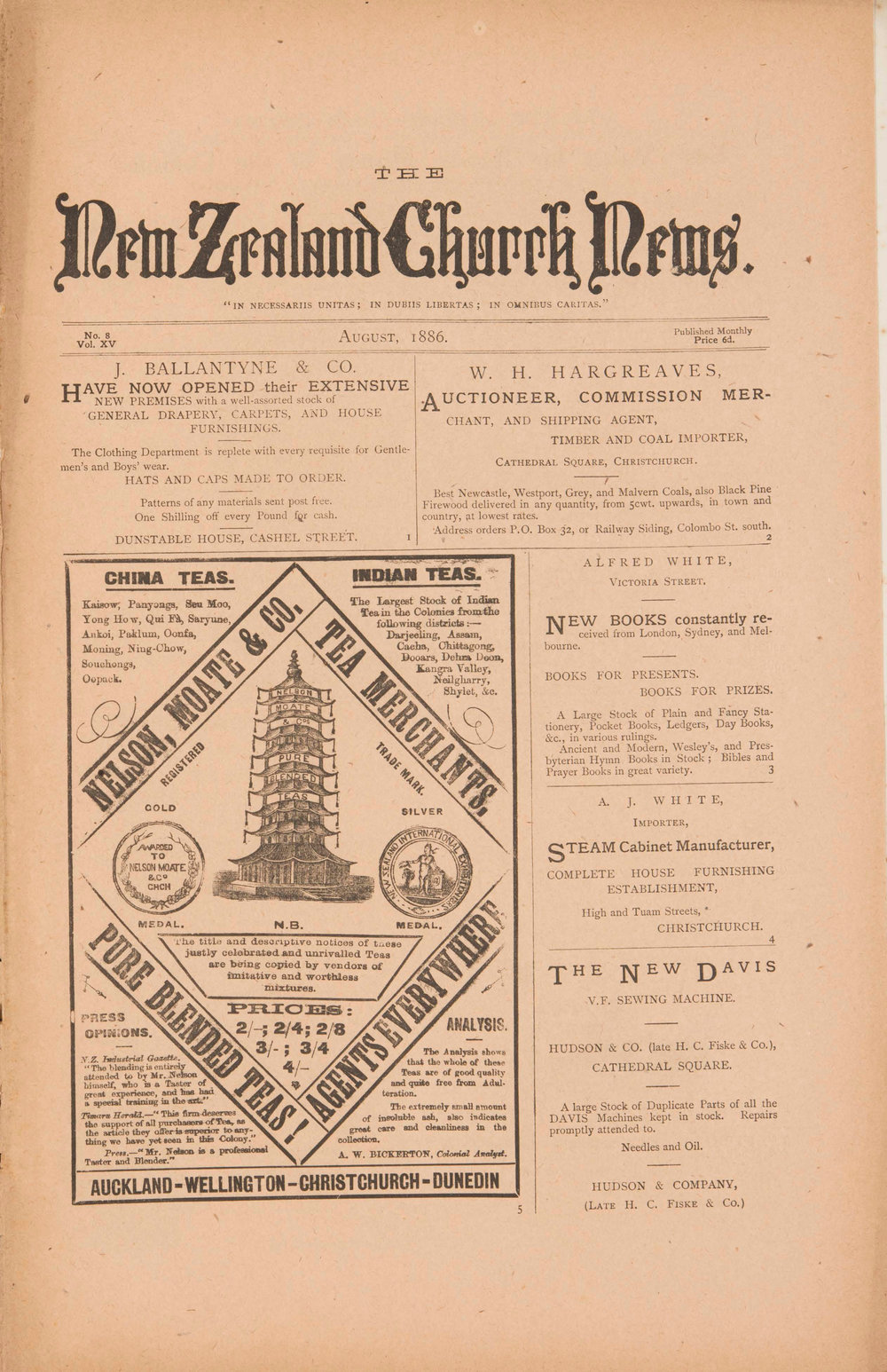 The New Zealand Church News: Issue 8, August 1886