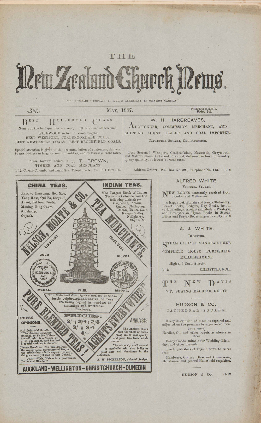 The New Zealand Church News: Issue 5, May 1887