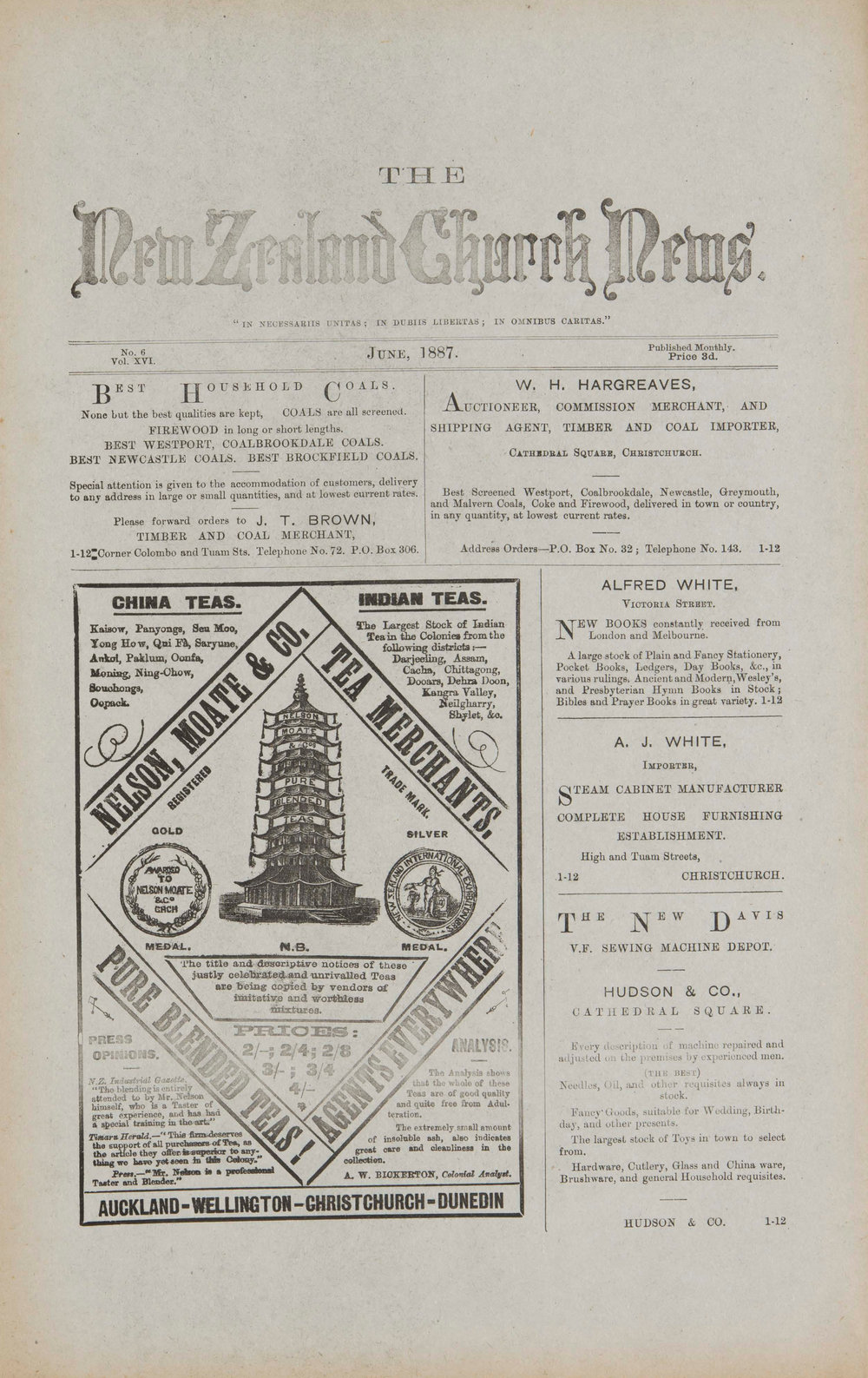 The New Zealand Church News: Issue 6, June 1887