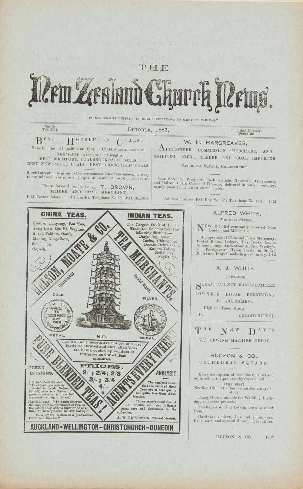 The New Zealand Church News: Issue 10, October 1887