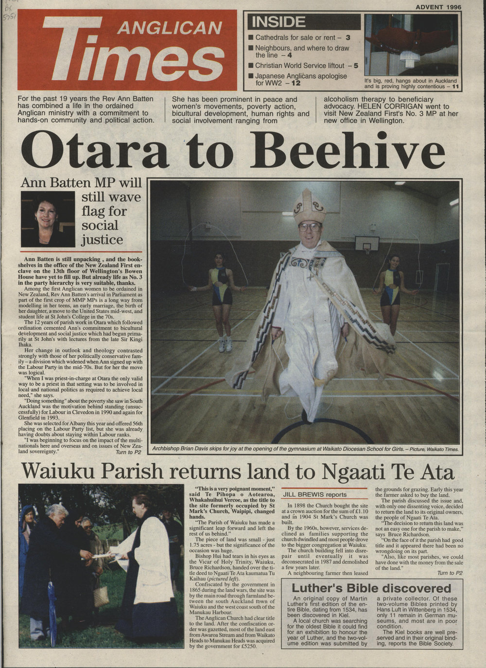 Anglican Times Advent 1996