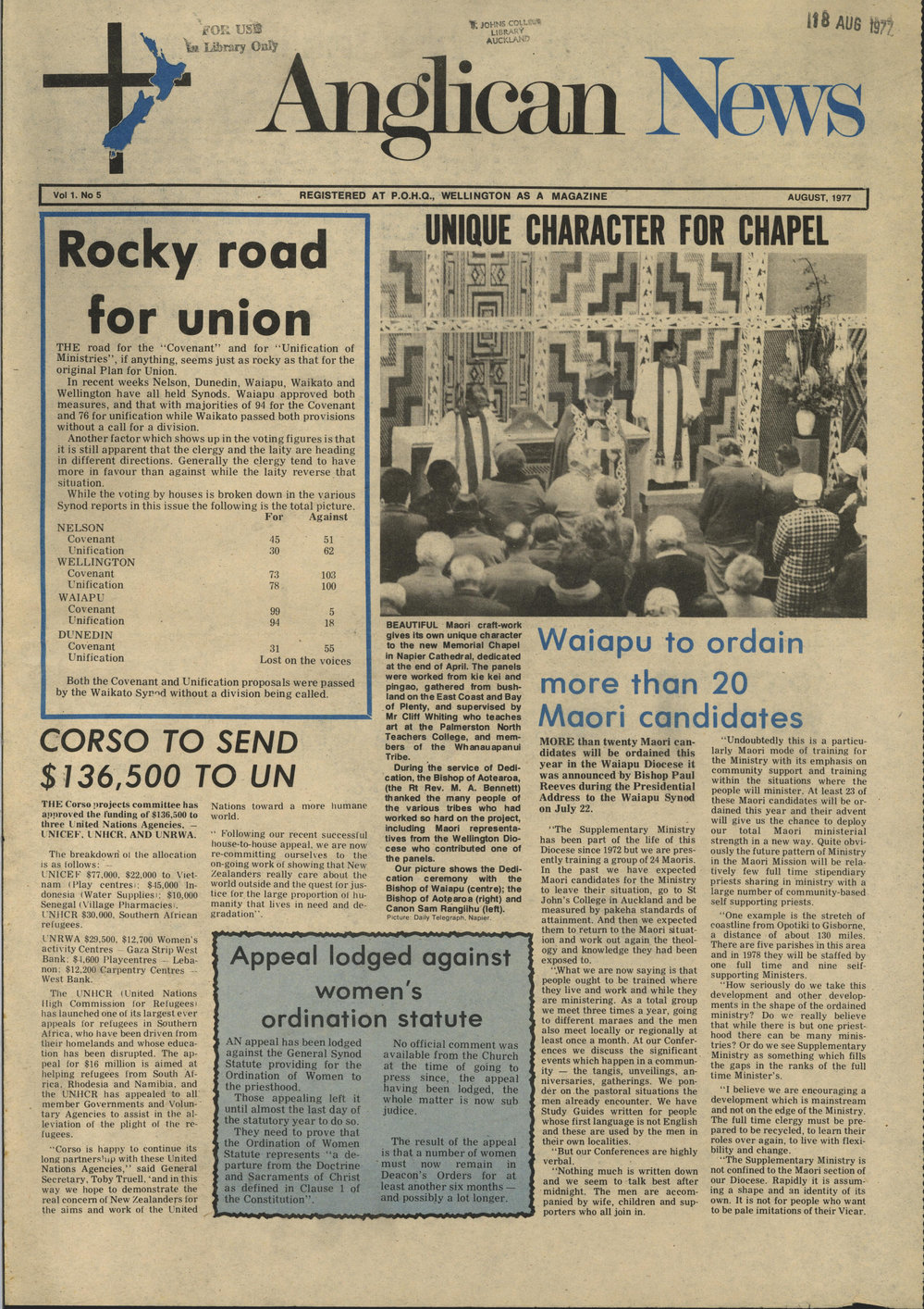 Anglican News: August 1977