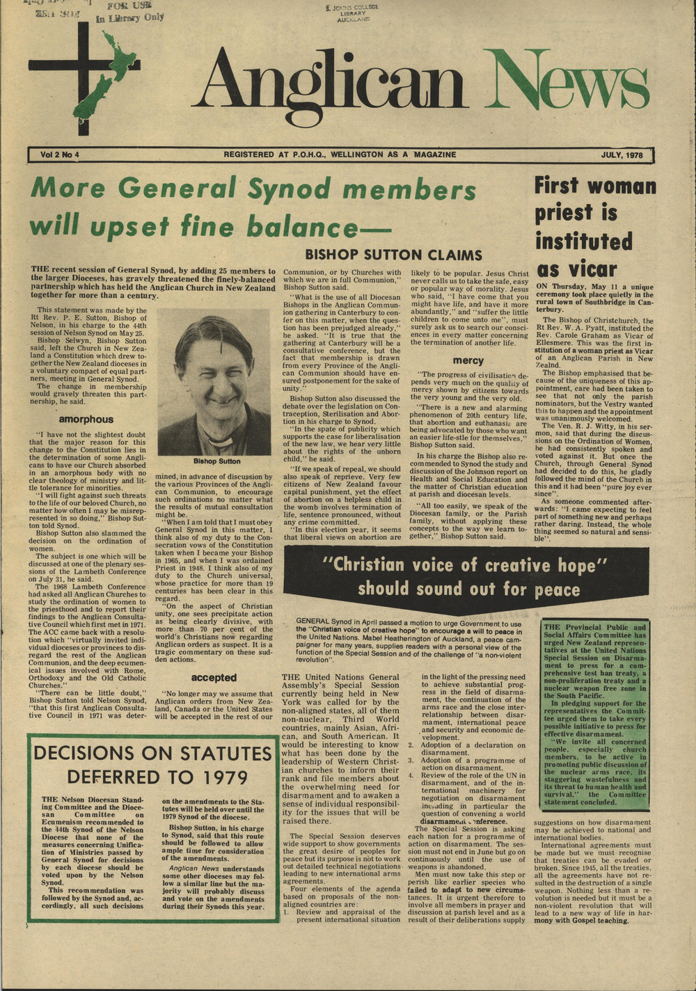 Anglican News: July 1978