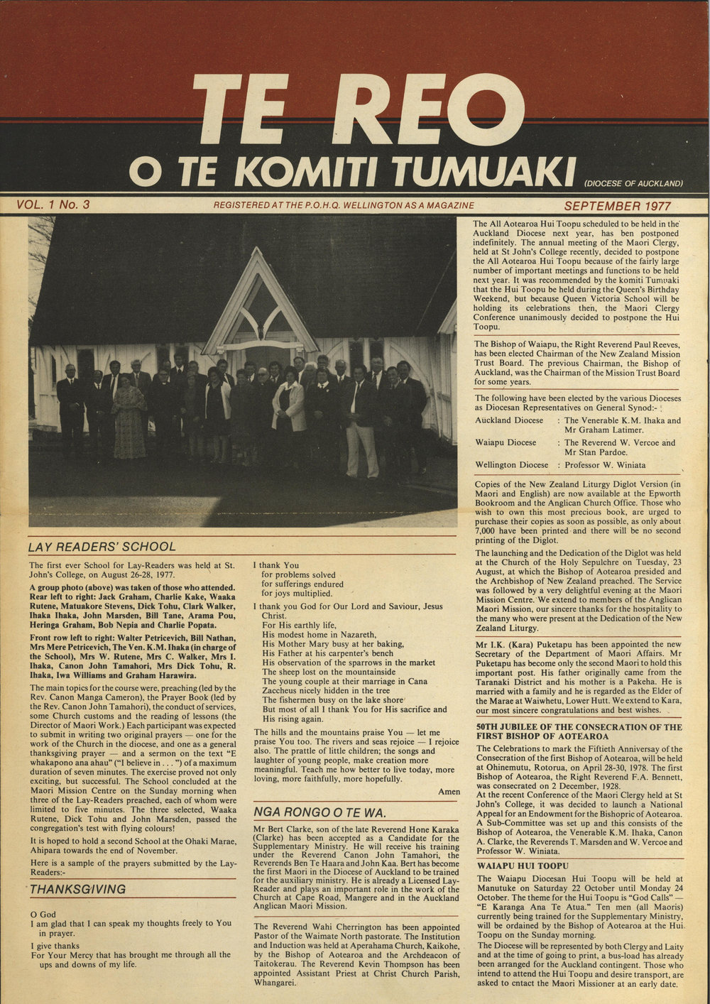 Te Reo o te Komiki Tumuaki: September 1977