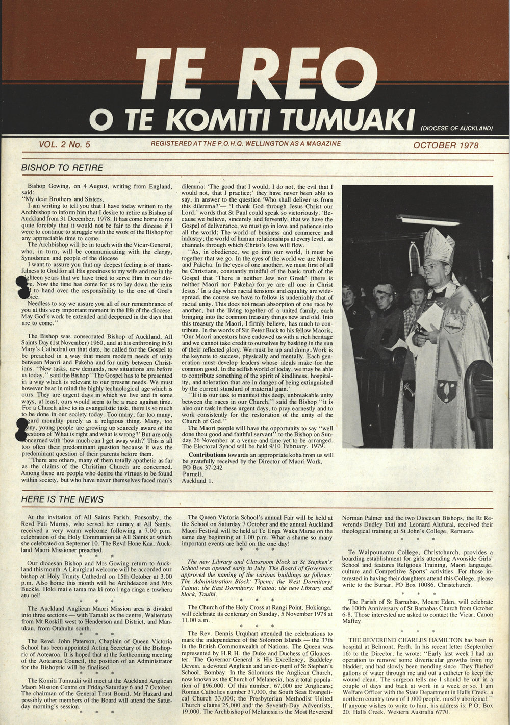 Te Reo o te Komiki Tumuaki: October 1978