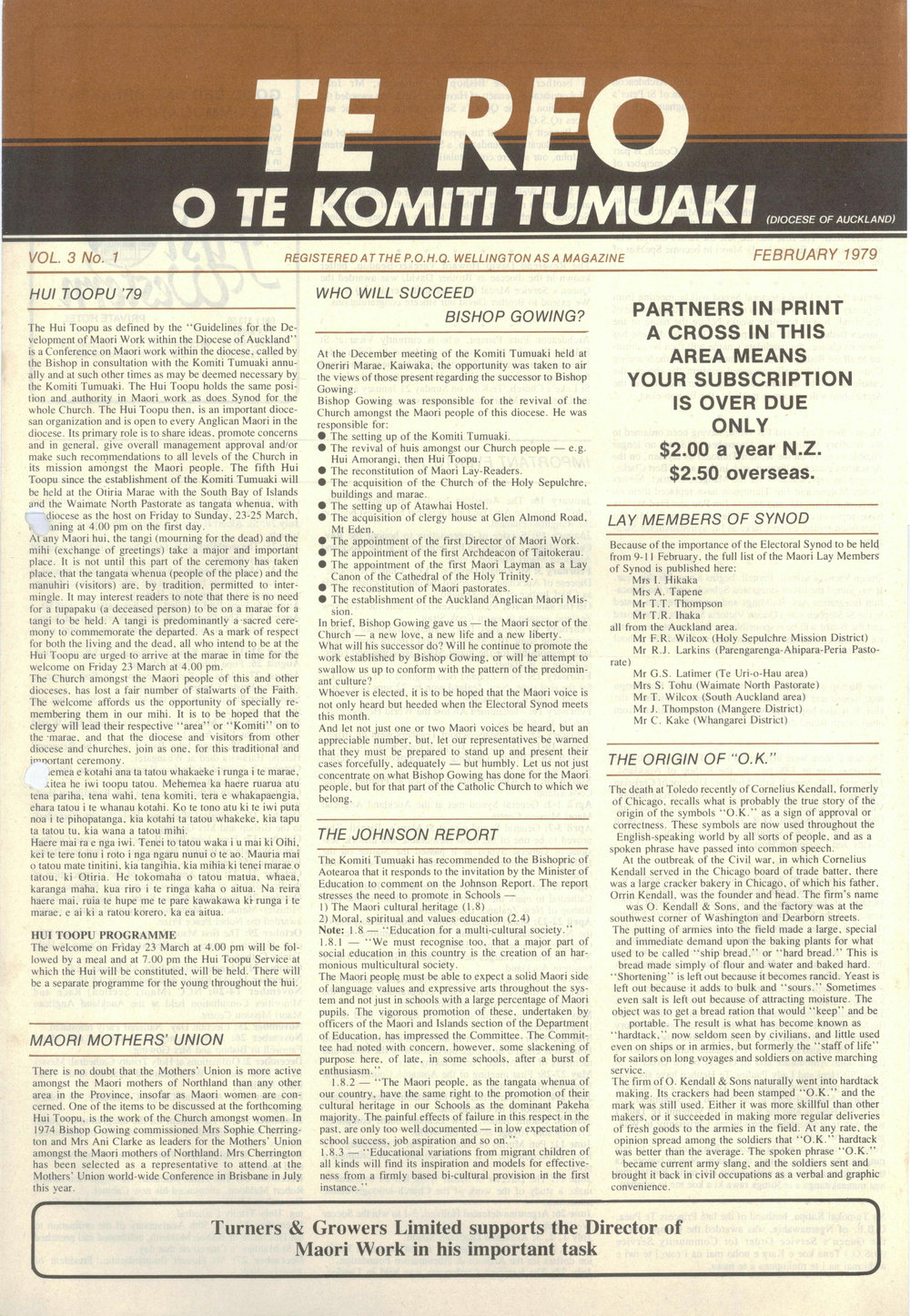 Te Reo o te Komiki Tumuaki: February 1979
