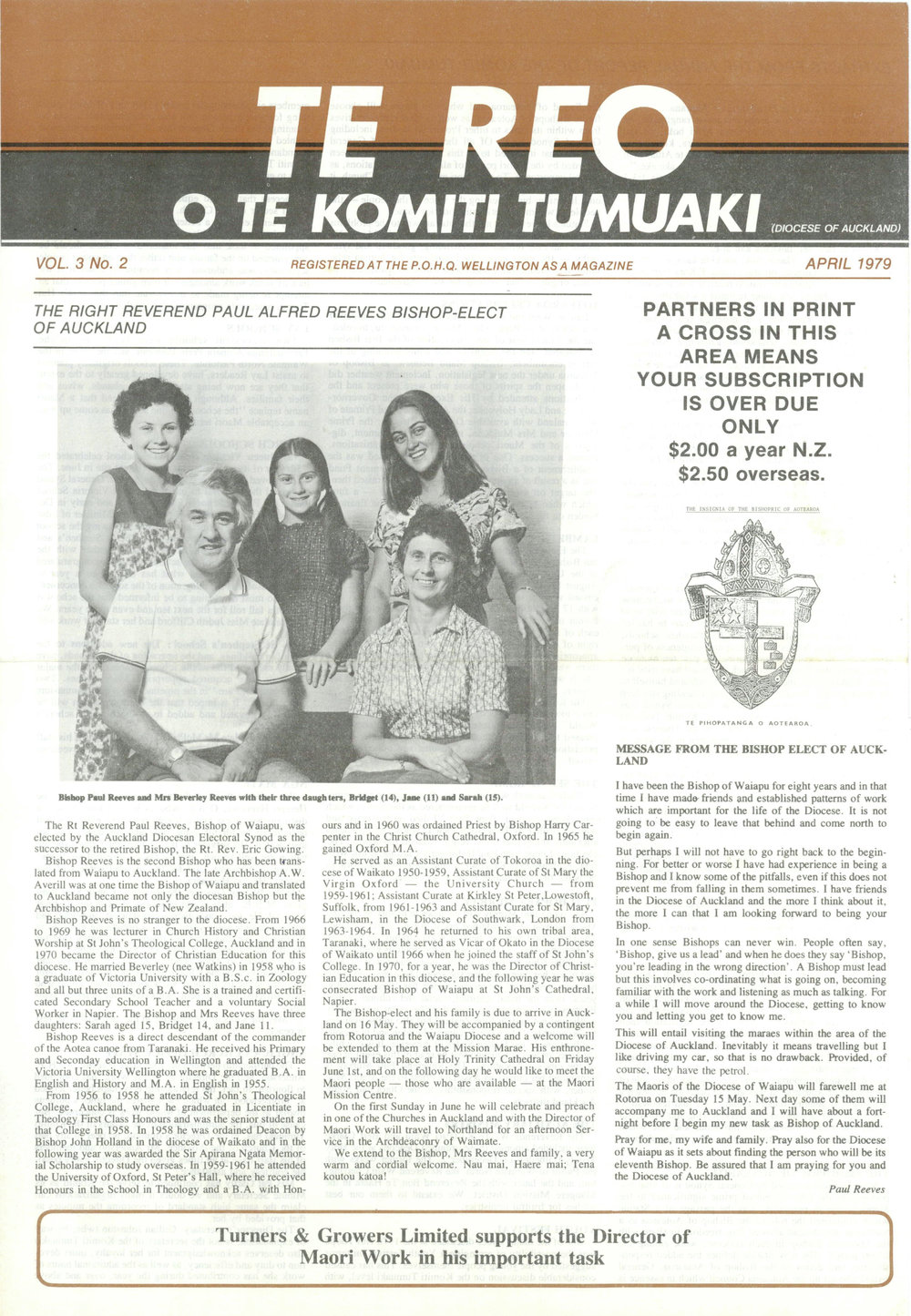 Te Reo o te Komiki Tumuaki: April 1979