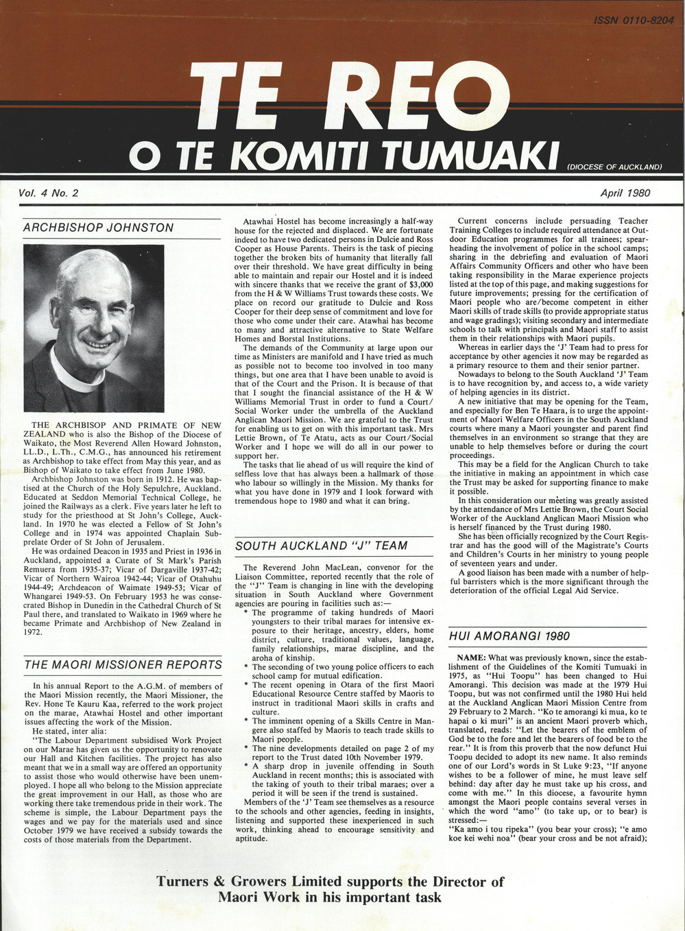 Te Reo o te Komiki Tumuaki: April 1980